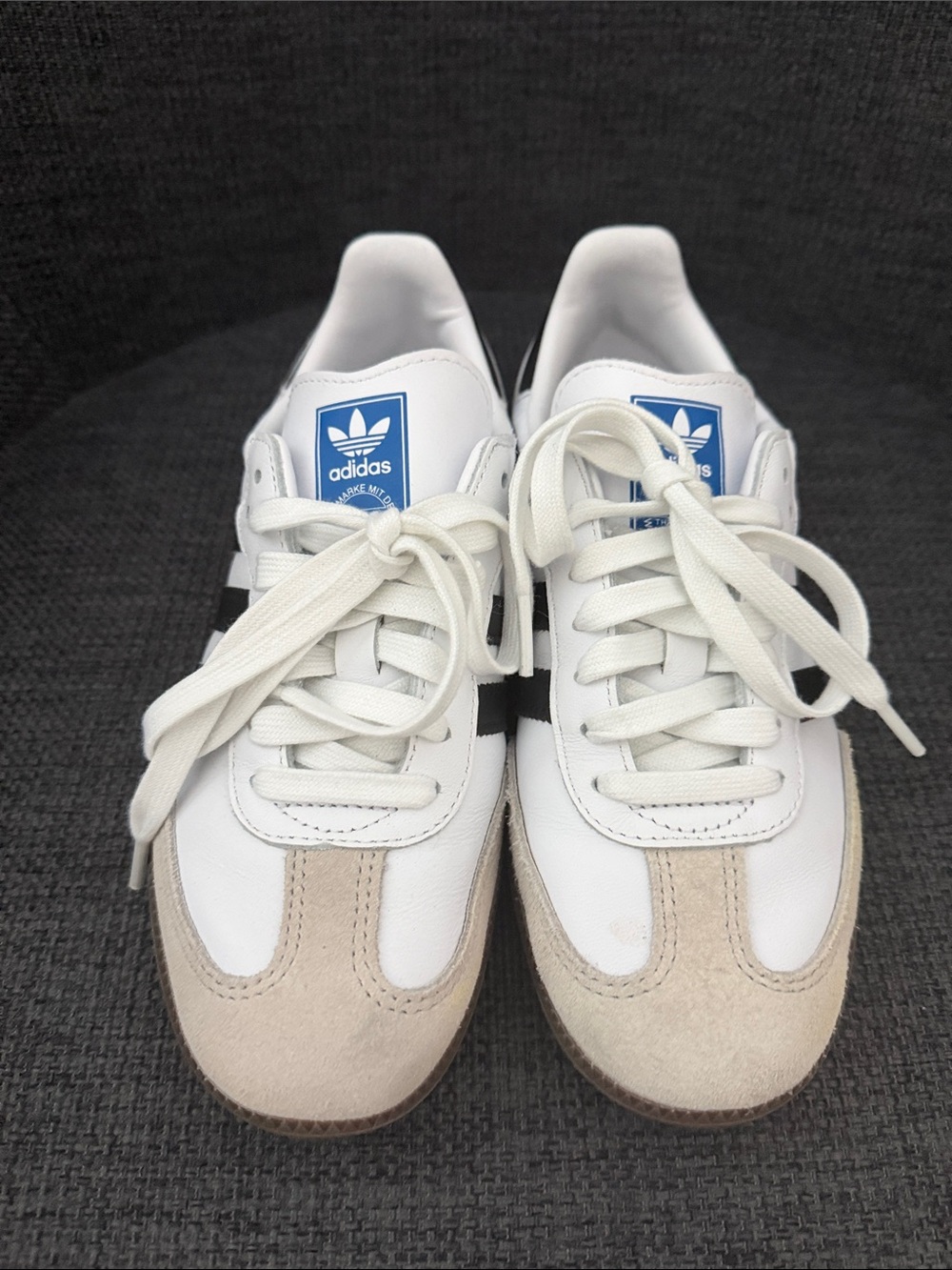 adidas White Black Blue Accent Women's Sneakers